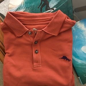 Tommy Bahama, Orange, Polo, Large,